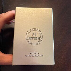 British M Annatto Hair Oil 70ml – Vegan, New in Box
